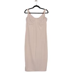 Body Slimmers by Nancy Ganz Slip Dress with Underwire Bra Size XL Beige